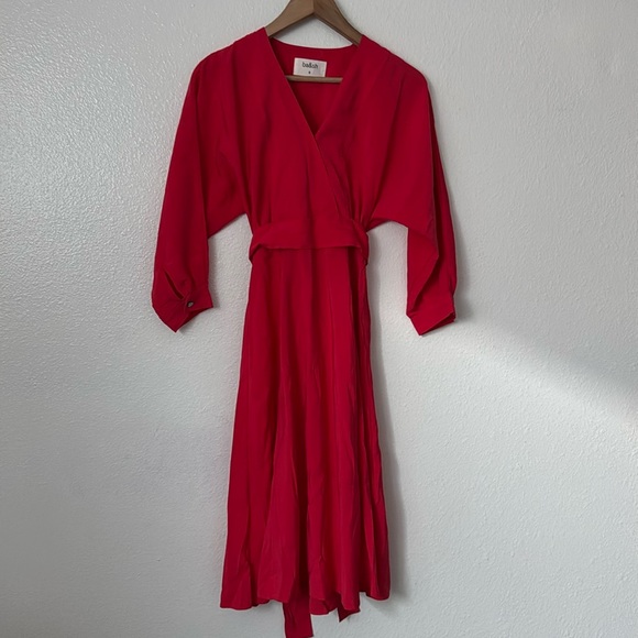 ba&sh Dresses & Skirts - BA&SH 0 Red A-Line Midi Dress